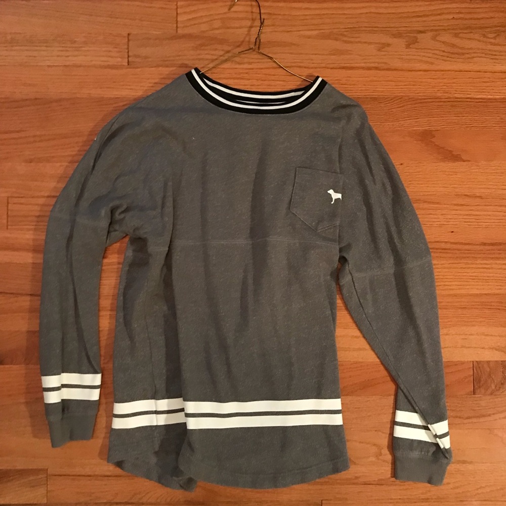 Gray pink sweatshirt